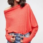 We The Free Free People  Londontown Thermal Cherry Coral Oversized‎ Top XS Photo 7