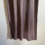 Fleur Bleue Striped T Shirt Maxi Dress Brown Size M Photo 2