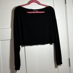 Large black crop top, oversized fit Photo 0