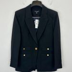 J.Crew Vivienne Blazer Italian Bi Stretch Wool Blend Black Classic $348 US 0 NWT Photo 8