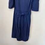 All that jazz Vintage 80s Solid Button Front Short Sleeve Bow Back Dress Photo 6