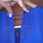 Decree  Blue Cold Shoulder Blouse Top Medium Photo 3