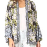 Free People  wildflower floral kimono zip up xs/s Photo 0