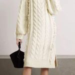 Farm Rio  Fringe Cable Knit Sweater MIDI Dress Small Photo 1