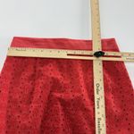 Plenty by Tracy Reese Skirt Womens 4 Eyelet Embroidered Lace Pencil Curved Hem Red Photo 4