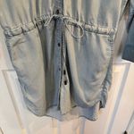 Banana Republic Tencel Denim Shirt Dress Light Wash Drawstring Small Photo 4