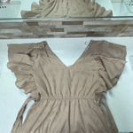 Sim & Sam NWT beige 100% cotton maxi dress with belt Sz M Photo 6