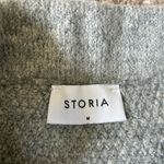Storia  Gray Ribbed Pencil Pull On Skirt Knee-Length  Sz Medium Photo 3