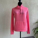American Eagle  Womens Sweatshirt Size XS Quarter‎ Zip Neon Pink Lightweight Photo 6