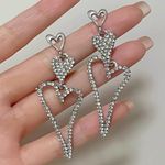 Start Beauty Style Earrings Love Earrings, Light Luxury Niche Design Silver Photo 2