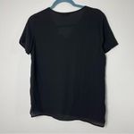 SheIn  Black V Neck Eyelash Lace Trim Top S Photo 3