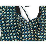 Band of Gypsies Band of the Free Womens Genevieve Teal Diamond Long Sleeve Mini Dress Photo 5