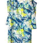 Ny Collection  Vibrant Blue and Lime Swim Cover-Up Photo 0