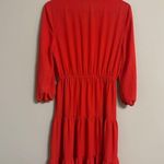 Nanette Lepore  Button Front Long Sleeve Tiered Sheer Shirt Dress Size 4 Photo 1
