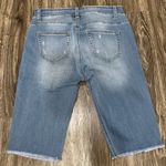 RETROPOLITAN Jean Shorts Womens Distressed Ripped Cut Off Blue Photo 1
