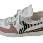 Diadora Heritage Women's White Sneaker with Pink Suede & Leopard Print Detail Size undefined Photo 3