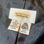 Talbots  Vintage Black 100% Pure Wool Gold Button Blazer Jacket 16 Made In‎ Japan Photo 9