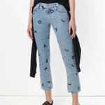 Current/Elliott Current Elliot the cropped straight scattered love letters jeans size 25 Photo 3