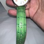 Chico's  Green Croco Embossed Strap Big Number Watch (needs‎ battery) Photo 3