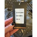 La Femme  Dress Women 00‎ Gray Gunmetal Beaded High Neck Cut Out Formal Gown Prom Photo 14