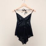 Mapale Black Wetlook Romper Lingerie Set NEW Size L/XL Photo 3