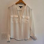 Banana Republic Utility Pocket Blouse in Off White Sz XS PT Photo 2