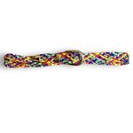 Vintage Multicolor Rainbow Braided Statement Belt Gold Photo 1