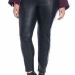 New! RACHEL Rachel Roy Faux Vegan Leather Ponte Mix Black Leggings Plus Size 1X Photo 0