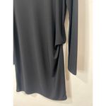 DKNY  Classic Black Sheer Long Sleeve Rushed Sheath dress  Size Medium Photo 4