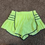 Free People Movement Neon Yellow Athletic Running Shorts Pleated Accents XS NWOT Photo 0