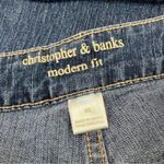 Christopher & Banks | Modern Fit Dark Wash Denim Jeans Cotton Blend 8 SHORT Photo 2