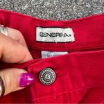 Vintage 90s GENERRA bold red high waist denim jean mom shorts Size 14 Photo 2