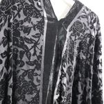 LA Soul Black‎ Velvet Burnout Floral Wrap Fairy Whimsigoth Goth Witchy Sheer OS Black Size undefined Photo 2