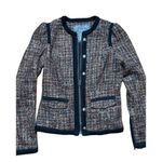 Free People  Jacket Tweed Full Zip Multi-Color Wool Blend Size 4 Photo 1