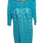 NWT JAX Aqua Blue Lace Sheath Dress Photo 7