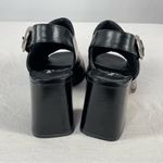 Paul Green Y2K Vintage Paul Green Open Toe Chunky Heeled Leather Shoe in Black Size 7.5 Photo 2