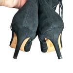 ASOS  BLACK GOTH POINTY TOE ANKLE BOOTIE GRANNY LACE UP SHOES Photo 3