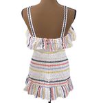 Lovers + Friends  Emma Eyelet Ruffled Mini Dress in Rainbow size S Photo 2