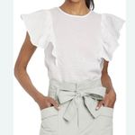 A New Day  white ruffled sleeve popover top small Photo 0