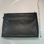 Coach F28614 Black Pebble Leather Carryall Pouch Clutch Minimalist Wristlet Goth Photo 4