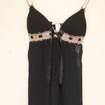 Linea Donatella  Lingerie Set Black Chiffon Size Sm Photo 0