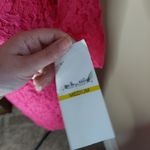 Nina Leonard  Medium Eyelet Lace Pink Barbiecore Dress Photo 2