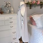 Denim Look Embroidered Button Down Dress Photo 4