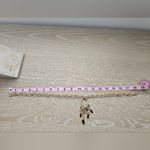 Banana Republic Aureus + Argent Black Tourmaline Charm Necklace Coated Brass Golden Chain Photo 4