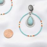 Women's Turquoise Western Style Stone Earrings Photo 2