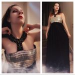 Festival Girl gold maxi dress black Size M Photo 3