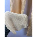 ZARA  Womens Small Soft Butter Yellow Pleated Flowy Wide Leg Pants Elastic Waist Photo 4