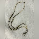 Beaded Hand Made Lanyard ID Badge Holder Necklace Beaded With Silver Accents Photo 3