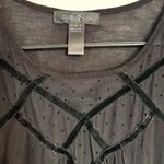 August Silk Black Sheer Long Sleeve Top - Medium Photo 1