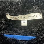 Search for Sanity Fuzzy Eyelash Knit Cropped Sweater Small Black Cozy Clubwear Photo 3